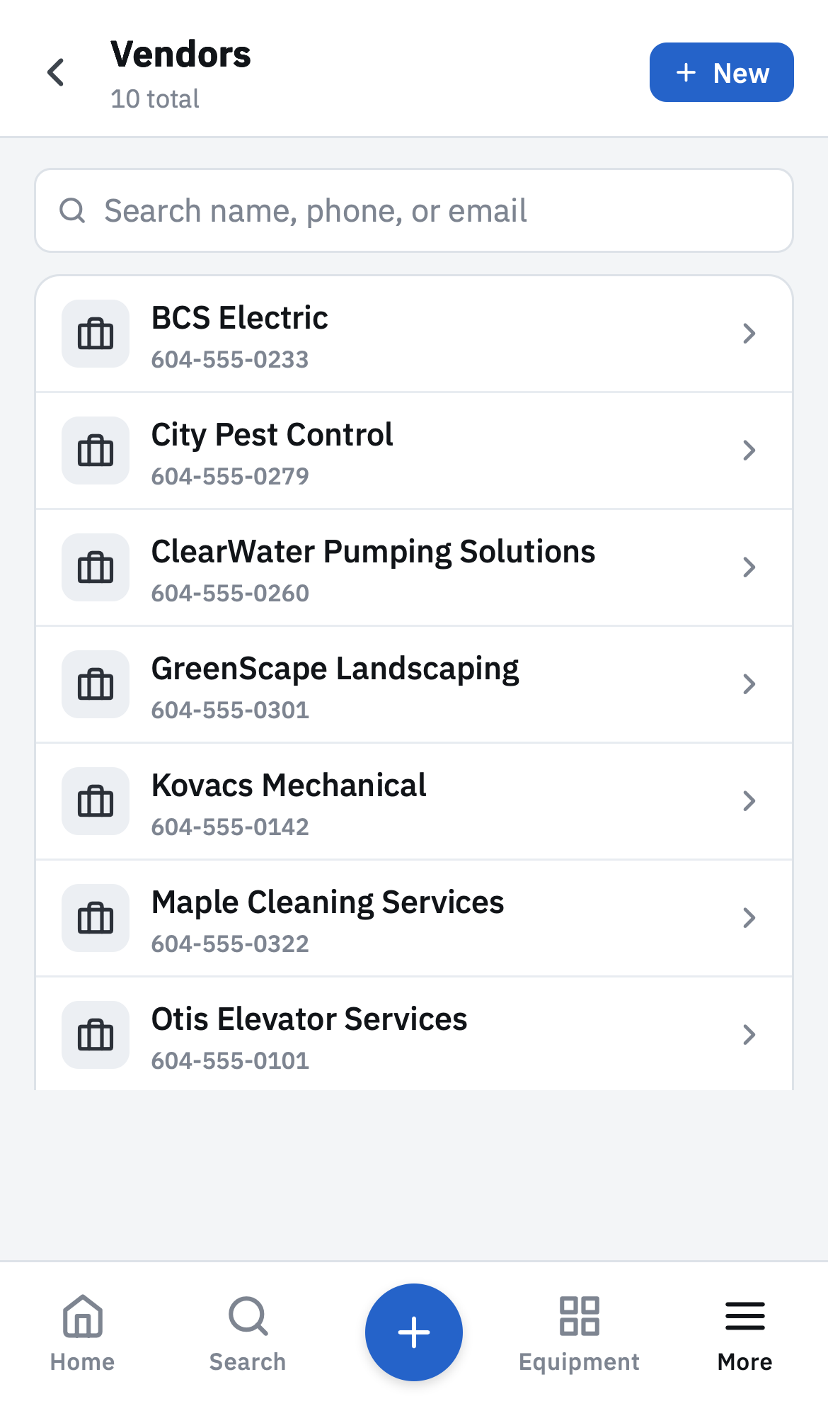 Vendor directory